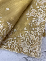 Tissue Organza saree with embroidery, pearl and cutdana work MS15207