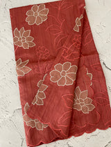 Blended tussar saree with applique work MTSS459