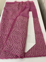 Glass organza saree with thread work- MOS351