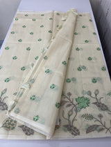 Lightweight Kota Supernet saree with embroidery MS143
