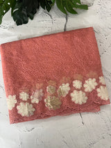 Soft Organza saree with thread work and tissue applique borders - MCW605