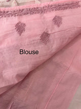 Kota Moonga checks saree with Chikankari work MSH241