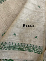 Matka Blended Tussar silk saree with kanta inspired thread work- MS4801