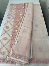 Kota Moonga checks saree with Chikankari work MSH241