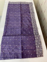 Semi tussar saree with embroidery MST121 - Purple