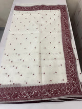 NetKota saree with chikankari machine embroidery - MS14622