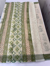 Glass Kota saree with Ajrakh prints MMK121