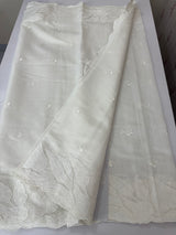 Dyeable Chanderi applique work saree MSH173(1) OffWhite