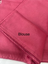 Kota checks saree with embroidery - MS7679 BerryPink
