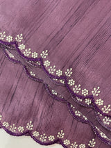 Cutwork Semi tussar saree MTSS680 Purple