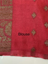 Semi banarasi Khaddi Georgette saree - MS1499 BrightPeach