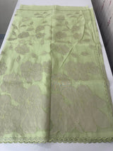 Premium Silk organza saree with applique work MSSA671 PastelGreen