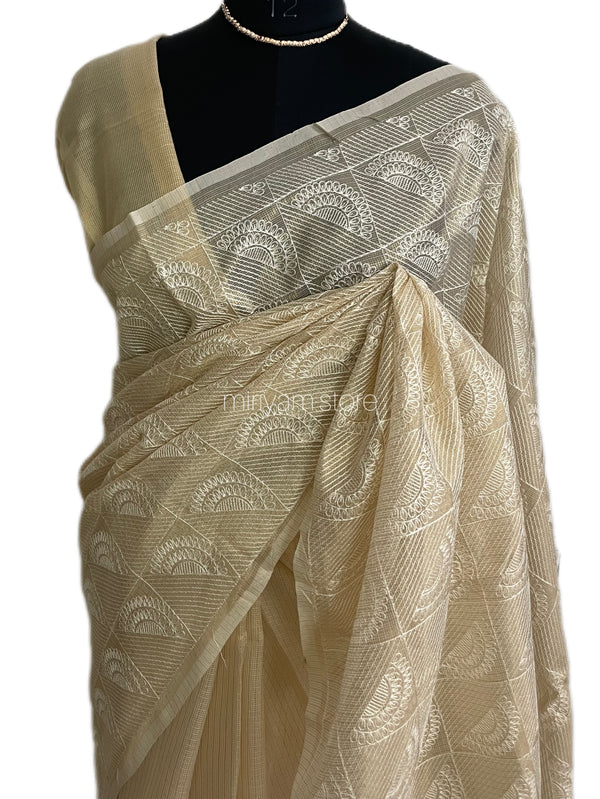Embroidered Tissue silk saree MTSS63