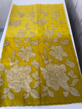 Double shade Semi organza saree with appliqué work - MSH949