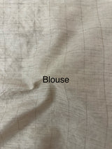 Soft chanderi tussar saree with applique work MKT4498