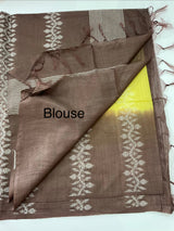 Bhagalpuri Semi tussar saree with contrast pallu and blouse MS899