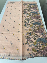 Kota silk saree embroidery MKS15452 - Peach
