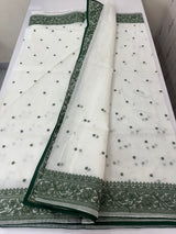 NetKota saree with chikankari machine embroidery - MS14622