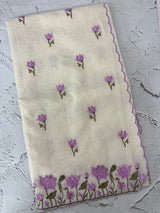Mul chanderi embriodery saree with scalloped borders MSH176 (1)