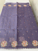 Kota checks saree with embroidery MS7645