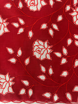 Kota Moonga checks Applique work saree MSH141(2)- Red