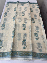 Glass Kota saree with Ajrakh prints MMK121