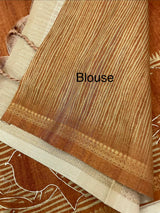 Printed Blended tussar saree - MS8635
