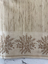 Blended tussar saree with embriodery - MS8665 Chikoo