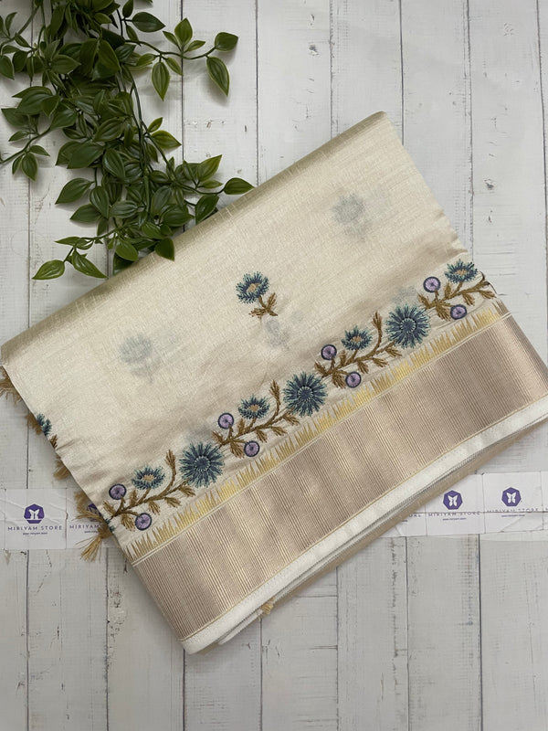TARA - Soft silk saree with embroidery MSES102