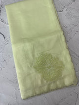 Soft crush Organza saree with beads work MBS679 PastelPista