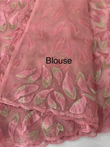 Glass organza saree with thread work- MOS351