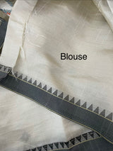 Blended semi tussar silk saree with embroidery MSJ677