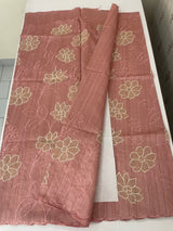 Blended tussar saree with applique work MTSS459