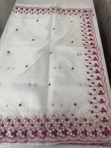 Soft Organza saree with embroidery borders - MCW896