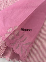 Mul chanderi saree with applique borders MSH111
