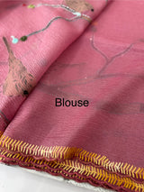 Crush Georgette-Organza saree with kanta embroidery and 3D prints saree MSB3