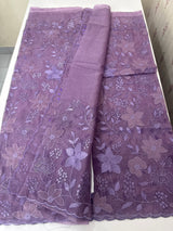 Soft Organza saree with Applique work MSLK478