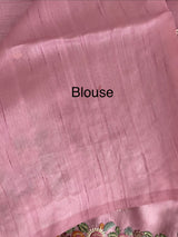 Blended tussar saree with embriodery - MSH6790 OnionPink