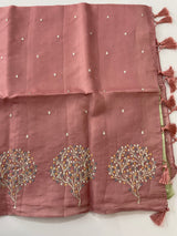 Blended Kosa tussar silk with contrast blouse - MKD533