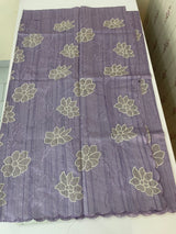 Blended tussar saree with applique work MTSS459