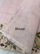 Chanderi cotton saree with embroidery borders - MSH4545 PastelPink