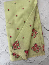 Premium Soft kota silk saree with embroidery MSS678- PastelGreen