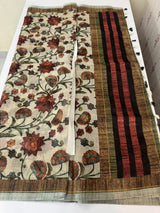 Printed Semi Kota Doria Sarees with blouse - MKD561 (2)