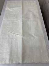 Premium Kota Moonga checks saree with embriodery MSH277 - White(1)