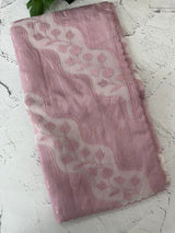 Blended Tussar silk saree with applique work- MSH225 PastelOnion