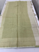 Mul chanderi saree with embriodery & zari lines MSH254