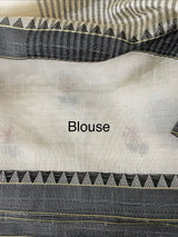 Blended tussar silk saree with embroidery- MSH490