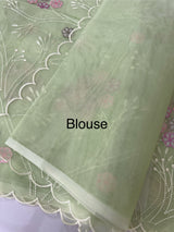 Viscose organza saree with thread work - MSH274