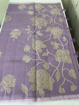 Kota Moonga checks saree with tissue applique work MMS431