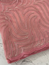 Glass organza saree with thread work- MOS351 Pastel PeachPink